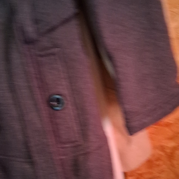 Liz Claiborne Women's Charcoal Belted Coat - Picture 5 of 6